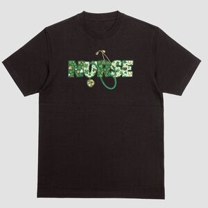 ST. PATRICKS COLORS "NURSE" CUSTOMIZED DTF T-SHIRT. 100% COTTON